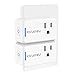 Smart Plug 2-Pack Upgraded Mini WiFi Smart Socket Outlet Work with Amazon Alexa Echo/Google Assistant and IFTTT, No Hub Required by KKUP2U