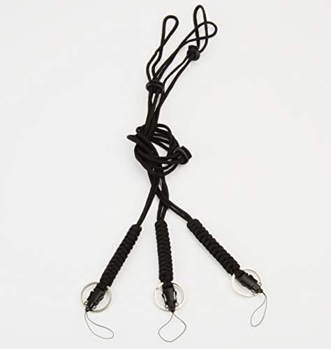 OMANDU Handmade ID Badge Sturdy Paracord Lanyard with Buckle & Keyring, Used for Mobile Phone, Keys, Waterproof Case, Camera etc. 23.6 Inch Adjustable Webbing Lanyard[3 Pack ]
