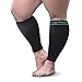 Vagabond 2XL Wide Calf Plus Size Graduated Compression Sleeves, 20-30 mmHg for Leg Fatigue, Pain, & Swelling (Black)