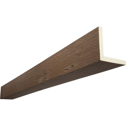 Timberthane Knotty Pine Faux Wood Beam, 2-Sided (L-Beam), 12"W x 10"H x 144"L,…