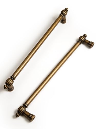 BEILEIOU Antique Brass Zinc Alloy Cabinet Pulls 192mm Hole Center Classic Vintage Drawer Handles Drawer Handles for Kitchen Cupboard Bathroom Dresser