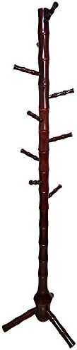 Yi Hai Solid Wood 9 Hook Coat Rack Entryway Coat Tree,Cherry