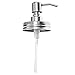 Glass Jar Soap Dispenser - Silver Liquid Pump for Bathroom & Kitchen - Rust Proof Stainless Steel