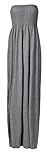 Forever Women's Plus Size Plain Boobtube Elasticated Sheering Maxi Dress