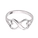 CloseoutWarehouse Sterling Silver Heart Infinity Ring Size 12