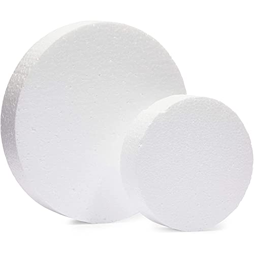 30 Craft Foam Circles with 30 Plastic Dowels (2 Sizes, 60 Pieces