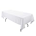 E-TEX 60 x 102-Inch Rectangular Tablecloth, 100% Polyester Washable Table Cloth for 6Ft. Rectangle Table, White