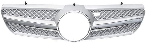 Front Grille Silver Chrome compatible with 2000-2006 Mercedes-Benz CL Class W215 01 02 03 04 05
