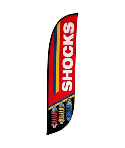 LookOurWay Feather Flag Banner - 12 Feet Tall Advertising Flags for Outdoor Bus…