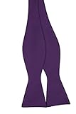 Jacob Alexander Solid Color Self Tie Bowtie - Purple