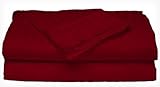 1400 Series 300 Thread Count 100% Cotton Sateen Dobby Stripe Sheet Set- 4 Sizes- 9 Colors (King, Burgundy)