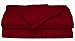 Deluxe Hotel 3-Piece Bed Sheet Set - Dobby Stripe - 100% Cotton Sateen - 300 Thread Count - Twin - Burgundy