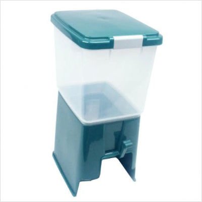 IRIS Pet Feeder with Storage Container, 10 Pounds, Green