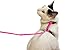 Juvale Cat Harness – Small Pet Harness Leash Adjustable Nylon Rope Strap Kitty Harness and Leash Collar 4.5 Inches, for Cats and Small Dogs - 55 Inches Long - Pink