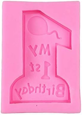 1 piece 1 Pcs One-Year-Old Cake Mold Fondant Cake Mold Handmade Soap mold Cake Decoration Tools Cake DIY Tools Baking Tools