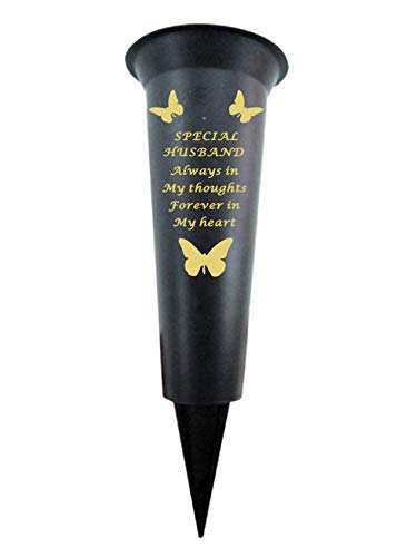 Special Verse Graveside Memorial Grave Spiked Flower Vase (Husband, 1 Pack) โ image 1