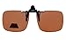 Eyekepper Square Flip up Polarized Clip-on Sunglasses Brown