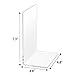 COLIBROX 2 Pairs/4 Pieces Plastic Acrylic Bookends with Round Corner, Clear Bookends for Books, Movies, DVDs, Magazines, Perfect for Bedroom Bookshelf Library School Office, Transparent, 7.3 x4.8 inch