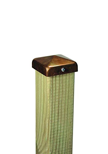 Alberts 217280 Pfostenkappe für Holzpfosten | flache Form | Kupfer | 70 x 70 mm – Bild 3