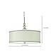 Kenroy Home 91640BS Margot 3-Light Pendant with Fabric Shade, Brushed Steel