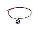 COLORFUL BLING String Kabbalah Bracelet Braided String with Rotating Evil Eye- Jewish Amulet Pendant Jewelry for Success Protection Lucky - Red