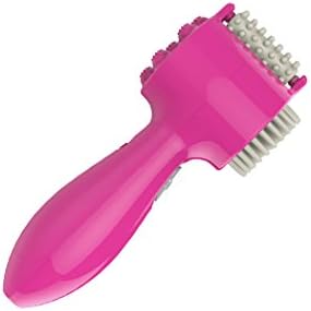 3 in 1 Handheld Massager, HOMURE Battery and USB Powered Massager with [Comb Head+Ball Head+Roller Head] for Scalp Muscles Head Foot Back Shoulder Neck (Pink)