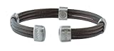 Sabona 36570 Trio Cable Black/Satin Stainless Magnetic Bracelet, Large by Sabona