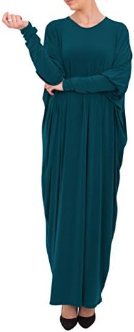 Hijab Gem Womens Butterfly Abaya with a Round Neck and Modest Flare| Jilbab | Maxidress (50,52,54,56,58)