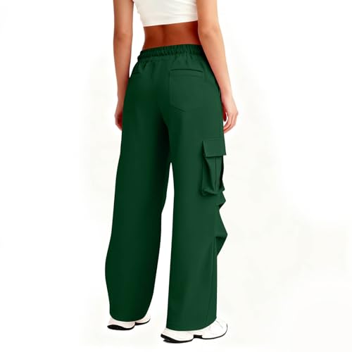 Women's Sweatpants Straight Leg Joggers Tracksuit Bottoms with Pockets Casual Jogging Pants Sports Trousers for Yoga Fitness Gym Lounge Wear Army Green