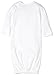 Moon and Back Baby Set of 2 Organic Sleeper Gowns, White Cloud, 0-6 Months
