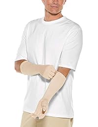 Coolibar UPF 50+ Unisex UV Mid-Length Sun Gloves - Sun Protective (X-Large- Beige)