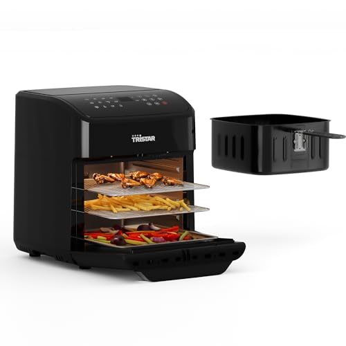 Heißluftfritteuse 12 L mit Mini Backofen Funktion, 2-in-1 Airfryer Umluftofen, 12 Programme, Digitaldisplay, Sichtfenster, Shake Funktion, BPA-frei, 1800 W, FR-9065