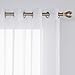 Deconovo White Wide Sheer Curtain Grommet Voile Drape Curtains for Living Room 1 Panel 100W x 84L Inch