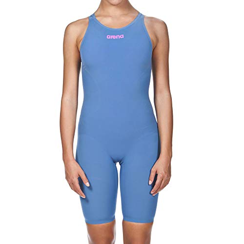 Arena Powerskin R-EVO One Women's Open Back Racing Swimsuit, Blue/Powder Pink, 26