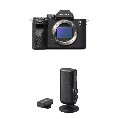 Sony Alpha 7 IV Full-Frame Mirrorless Interchangeable Lens Camera,Body Only, Black + Sony Wireless Streaming Microphone ECM-S1 Image