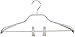 Garment Hanger with Non-Slip Grip Shoulders and Coated Pant Clips, Gray