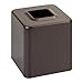 mDesign Metal Square Tissue Box Cover, Modern Facial Paper Holder - Accessories for Bathroom Vanity Countertop, Bedroom Dresser, Night Stand, Desk, Office and End Table - Unity Collection - Brown