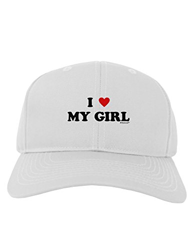 TooLoud I Heart My Girl - Matching Couples Design Adult Baseball Cap Hat - White