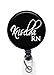 Stethoscope Name Tag (12 Colors) Adjustable Yoke ID Label Personalized - You Choose Custom Font, Design SIze and Decorative Frame
