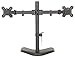 EZM Basic Horizontal Dual Free Standing Monitor Mount Stand with Grommet Mount Option Up to 27