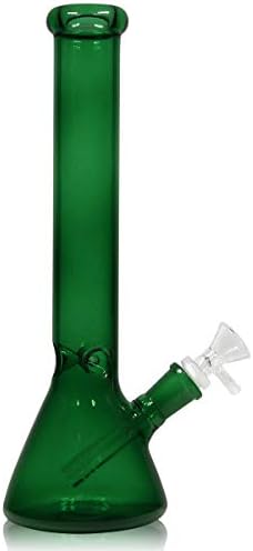 Glass Ice Bong, 11.7'' Beaker Glass Bong Sheets Ice Water Ash Catcher Removable Pipe
