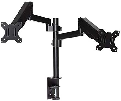 ProperAV Desk Monitor Mount Dual Articulated Swing Arm 17'' 19" 21" 22" 23" 24" 27" 32'' VESA Max 100x100 Height Max 600mm