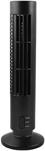 Portable Mini USB Tower Fan Cooling Bladeless Air Conditioner Conditioning For PC Laptop Desk (Black)