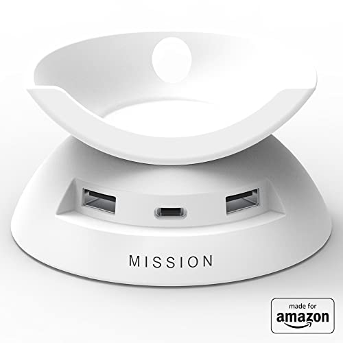 【Echo Pop用】USB充電スタンド グレイシャーホワイト (Made for Amazon 認定取得)
