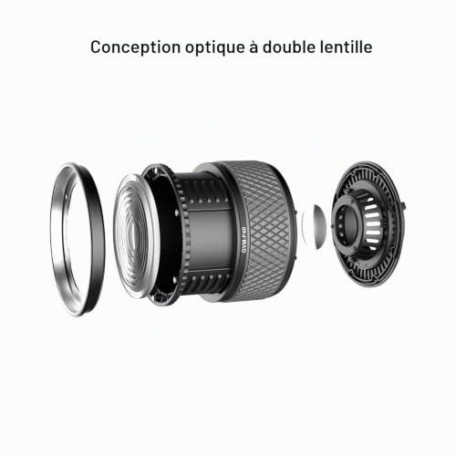 GVM F40 Fresnel Lens with Bowens Mount, COB Video Light Lens, Continuous Output Lighting for Photography Shooting, Lighting Shaping Tool for Video Recording