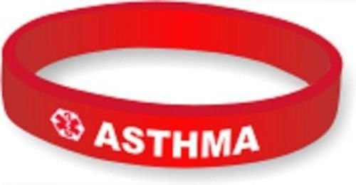 MEDICAL ALERT BRACELET-Rubber Alert Bracelets in Different Conditions-You Choose (Asthma)