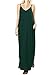 PrinStory Women's Loose Maxi Dresses Casual Long Dresses with Pockets Dark Green-XL