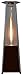 True Commercial (Propane) Hammered Bronze 3-Sided Pyramid Style Quartz Tube Patio Heater with Wheels (LP)
