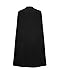 Irisie Women Structured Lapel Split Trench Longline Cape Blazer(L,Black)