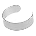 Jili Online Stainless Steel Unfinished Blank Bangle Setting Cuff Bracelet for Jewelry Making Craft - Silver, 2cm